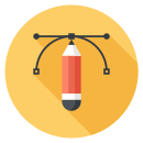 Pencil and lines icon related to the flexibility