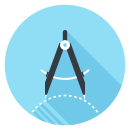 Compass icon related to the tailor-made software